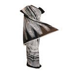 Black n White Chiffon Saree
