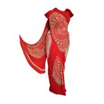 Red Love chiffon Saree